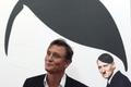 Hitler film Actor Oliver Masucci arrives on the red carpet at the world premier of the film 'Look Who's Back' in Berlin