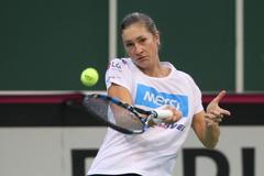 Trénink před finále Fed Cupu 2015