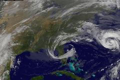 Hurikán Joaquin na satelitním snímku