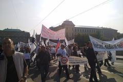 Starostové demonstrovali v Praze