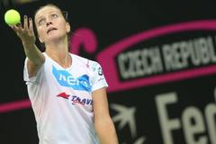 Trénink před finále Fed Cupu 2015