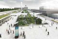 Jak by mohlo vypadat Letiště Václava Havla v Praze před terminály 1 a 2