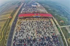 Čína - dopravní zácpa