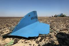Egypt - Sinaj - trosky ruského letounu