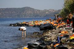 Syrský uprchlík po překonání Egejského moře