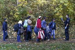 Uprchlíci na rakousko-německé hranici