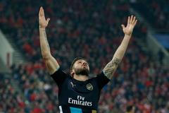 LM, Olympiacos -Arsenal: Olivier Giroud slaví gól na 0:2