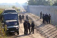 Maďarští vojáci poblíž Röszke