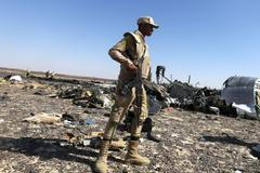 Egypt - Sinaj - trosky ruského letounu