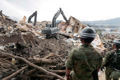 Japonsko - sesuv půdy