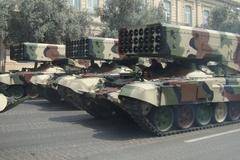 Ruský mobilní raketový systém TOS-1 Buratino.