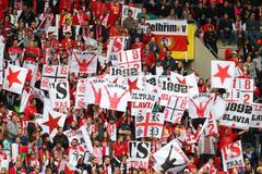 SL, Slavia-Sparta: fanoušci Slavie