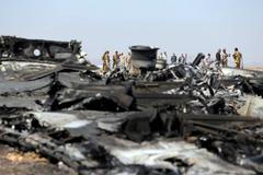 Egypt - Sinaj - trosky ruského letounu