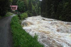 Povodeň červen 2013 - Vydra u Turnerovy chaty na Šumavě