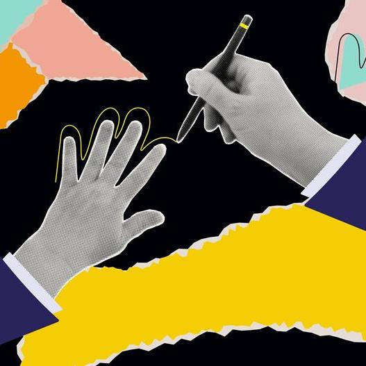 Art,Pen.,Continuous,Line,Of,Hand,Contour.,A,Woman's,Hand