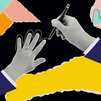 Art,Pen.,Continuous,Line,Of,Hand,Contour.,A,Woman's,Hand