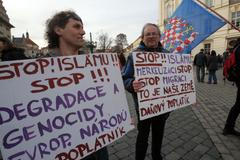 Stop islámu. Demonstrace na Hradčanském náměstí