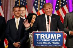 Donald Trump hovoří v Palm Beach.