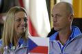 Petr Pála a Petra Kvitová před finále Fed Cupu 2015