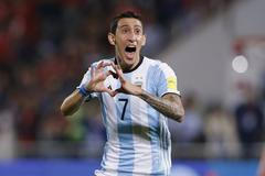 Ángel Di María slaví branku v dresu Argentiny