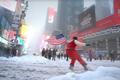 Snowboardista na Manhattanu