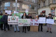 Demonstrace pošťáků