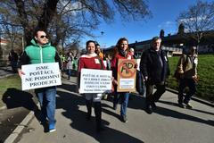 Demonstrace pošťáků
