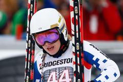 Ester Ledecká při Super-G v Ga-Pa 2016