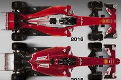 F1. Ferrari SF15-T (2015) vs.SF16-H (2016)