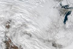 Sněhová bouře na východě USA