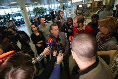 Přílet iráckých křesťanských uprchlíků do Prahy