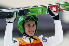 Slovinský skokan na lyžích Peter Prevc po vítězství v Ga-Pa