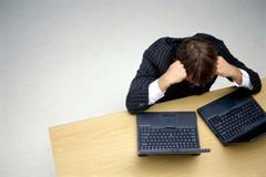 Notebook, nešťastný - ilustrace