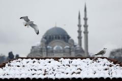 Istanbul zasypal sníh