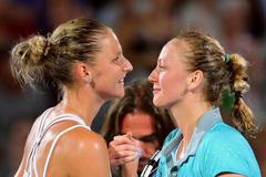 Karolína Plíšková a Petra Kvitová ve finále turnaje v Sydney 2015