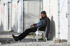 Lesbos, Řecko - záchytný uprchlický tábor