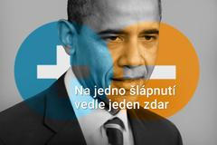 grafika - obama - Na jedno šlápnutí vedle jeden zmar