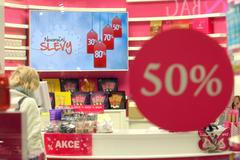 Novoroční slev v obchodech