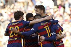 Radost fotbalistů Barcelony