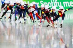 Rychlobruslení - závod s hromadným startem