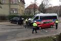Dopravní nehoda tří aut včetně vozidla policie v Ústí nad Labem 7. 2. 2016