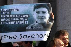 Plakát s Nadijou Savčenkovou