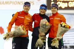 ME ve víceboji, 3000 m: Ireen Wüstová, Martina Sáblíková a Antoinette de Jongová