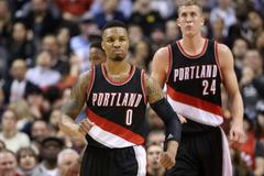 NBA: Portland Trail Blazers Damian Lillard (0)