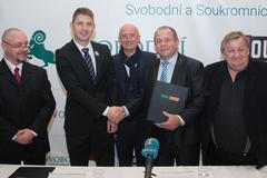 Strana svobodných občanů a Strana soukromníků podepsaly dohodu o spolupráci v krajských volbách