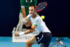 Lukáš Rosol v zápase v Basileji