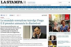 Nečas - rezignace - La Stampa