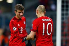 LM, Bayern-Olympiakos Pireus: Thomas Müller a Arjen Robben