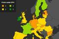 Mapa - sazby DPH v Evropě