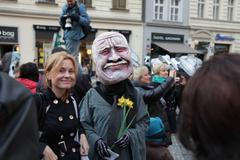 17. listopad 2015, Praha, alegorický vůz, Václav Klaus